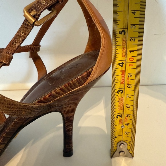 JV Vincent Brown Strappy leather Sandals open toe heel back 8.5M vintage look - Picture 14 of 14